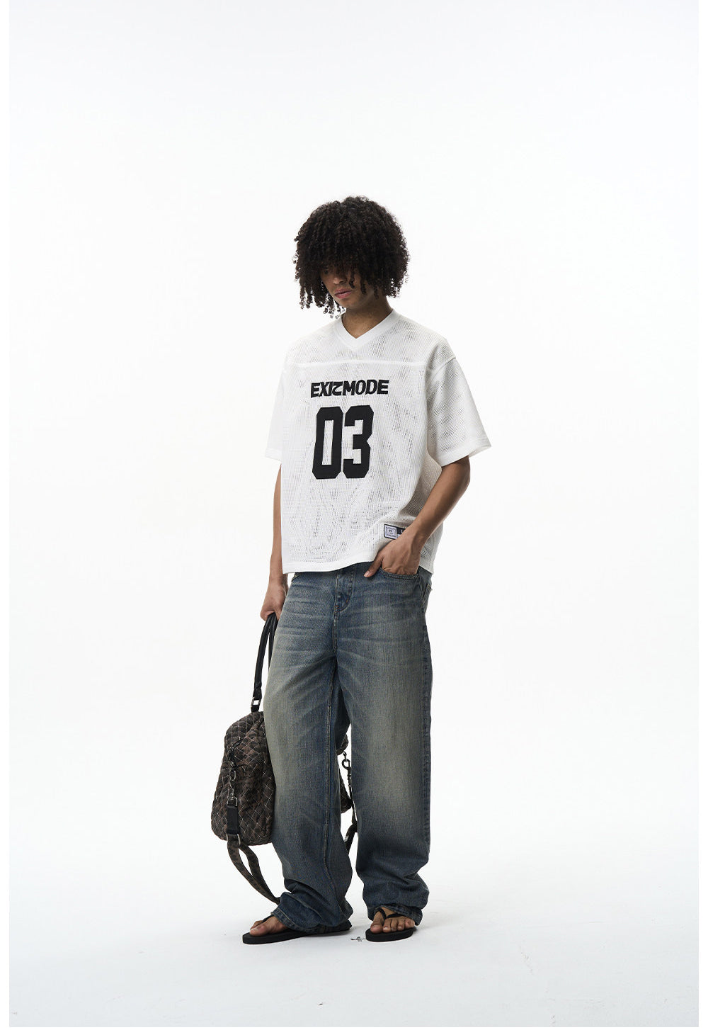 Mesh Hole Loose Fit T-shirt