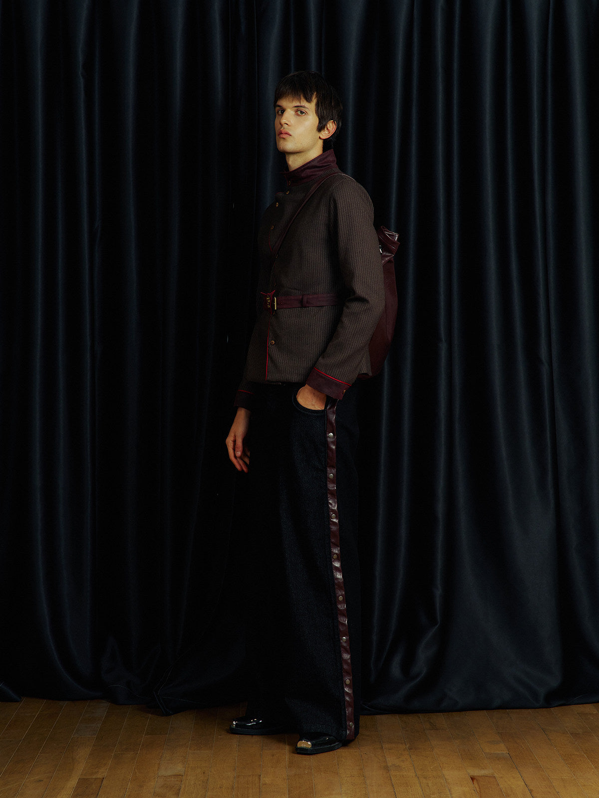 Distressed Black Raw Denim Pants