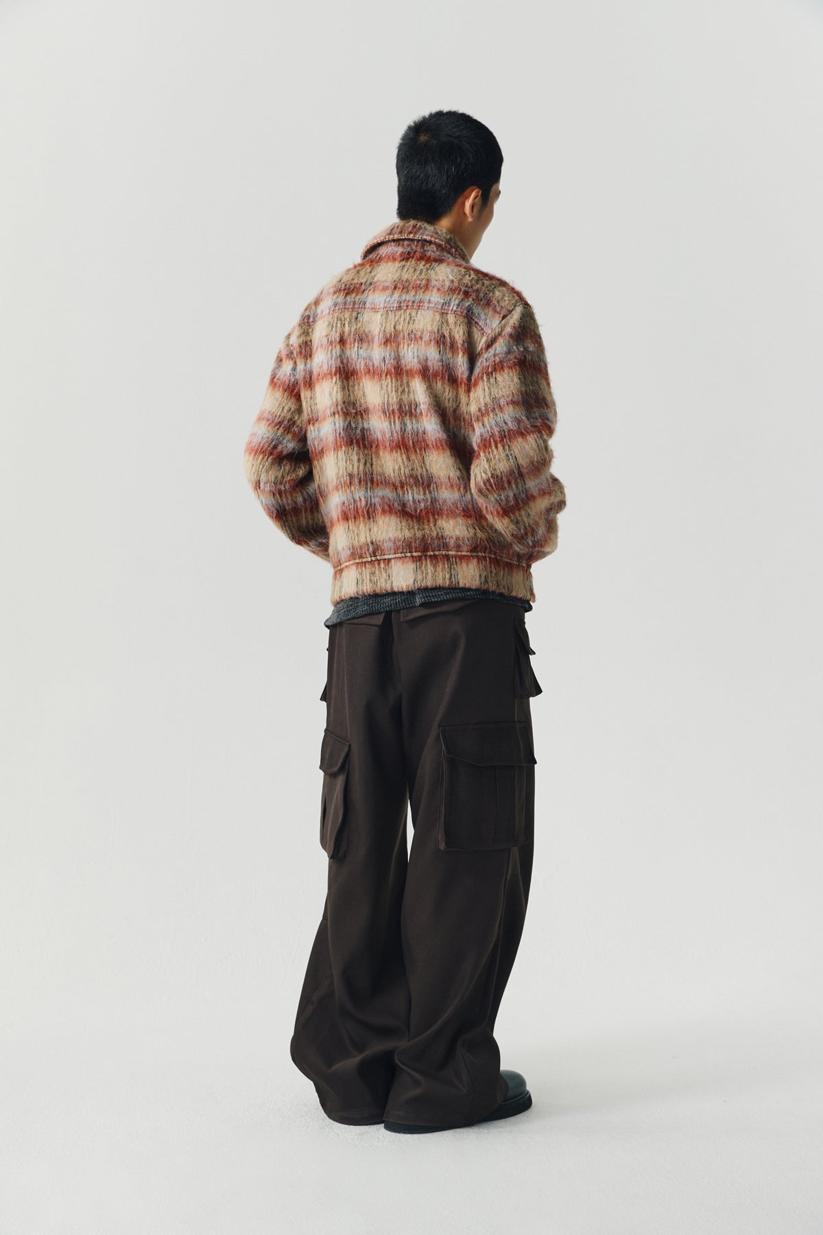 Gradient Check Wool Jacket