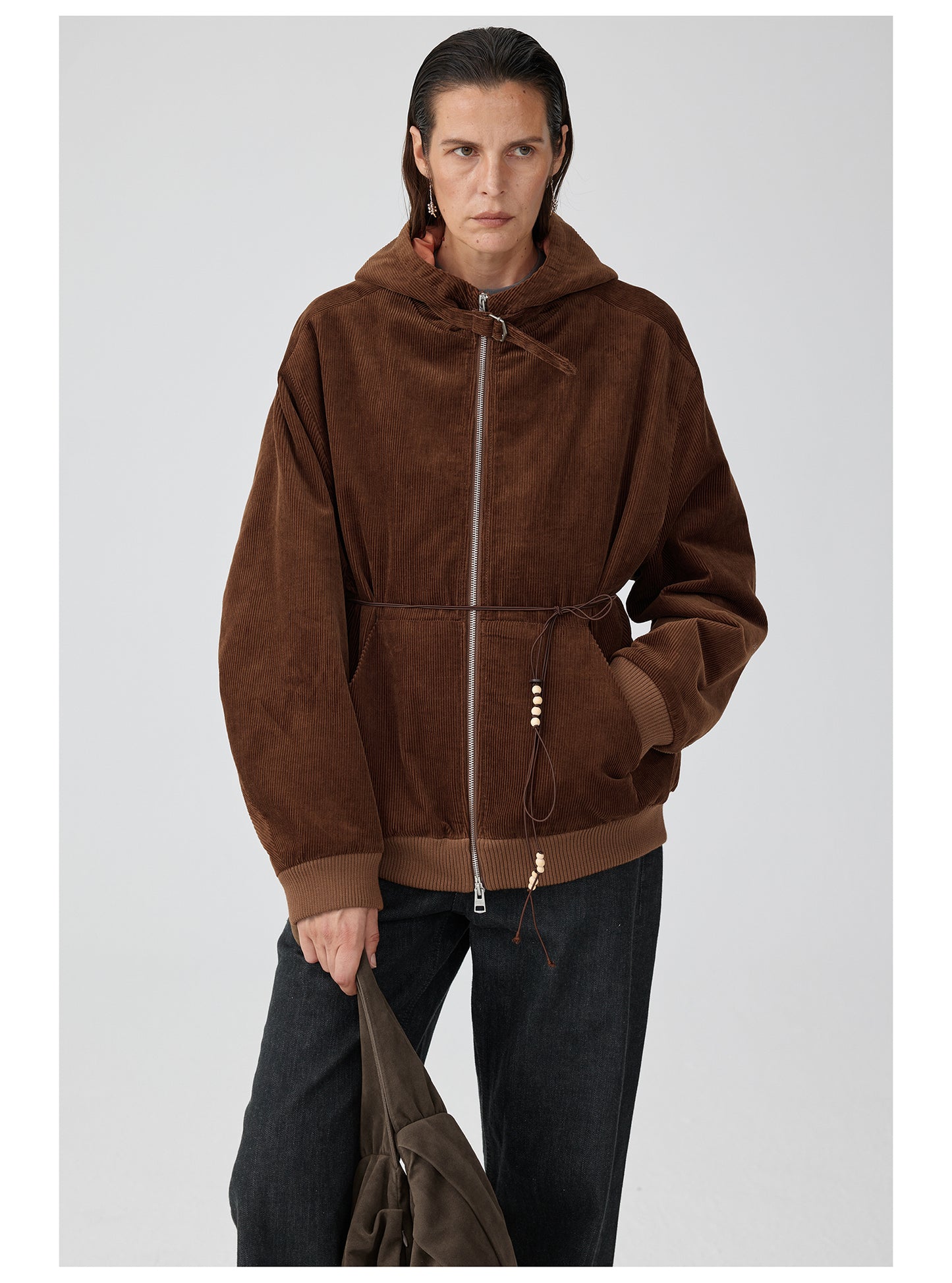 Corduroy Hooded Jacket