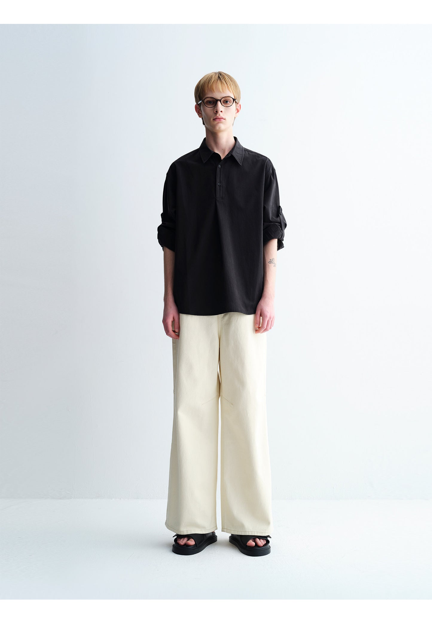 Henry Color Loose-Sleeve Lightweight Shirt