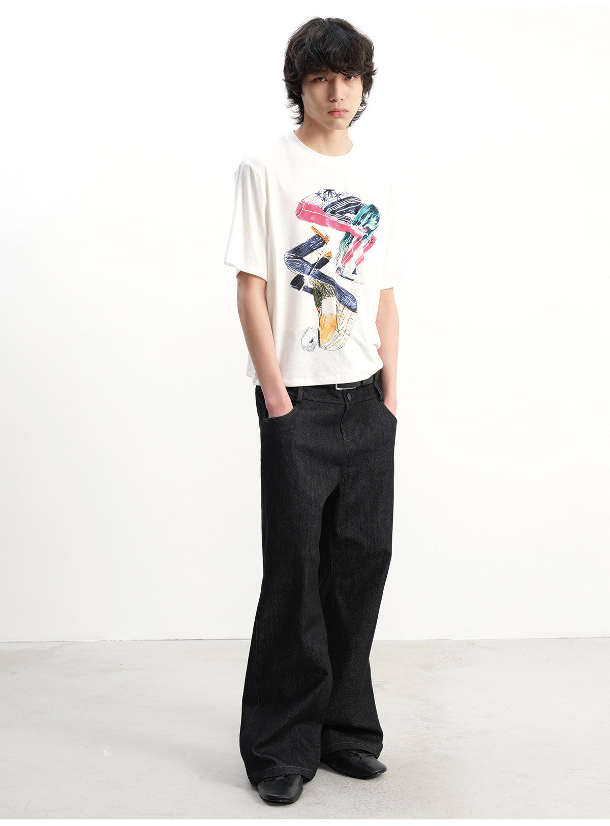 Tencel-Wool Blend Printed T-Shirt