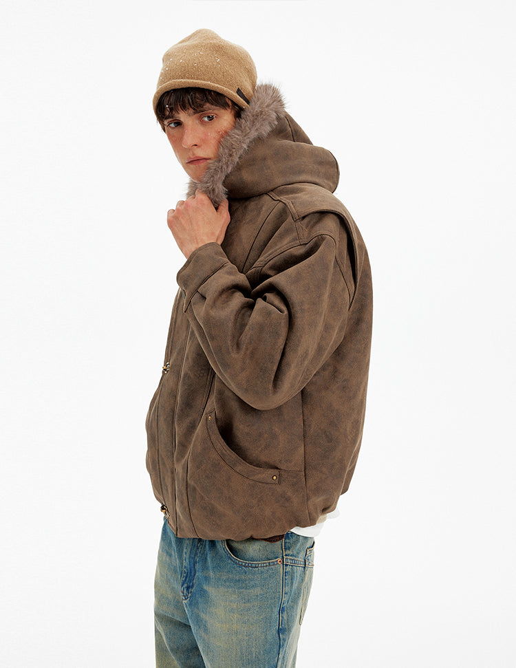 Metal Buckle Cotton Jacket