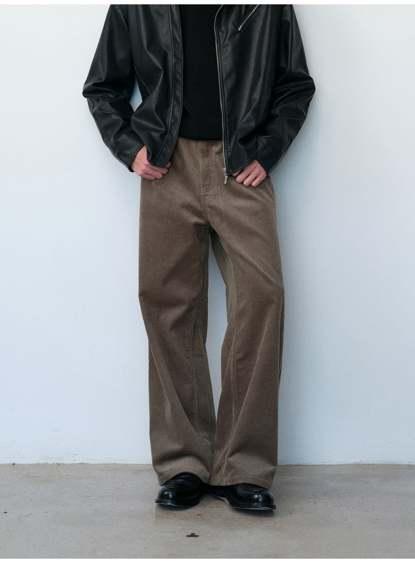 Two-Tone Wash Corduroy Casual Pants