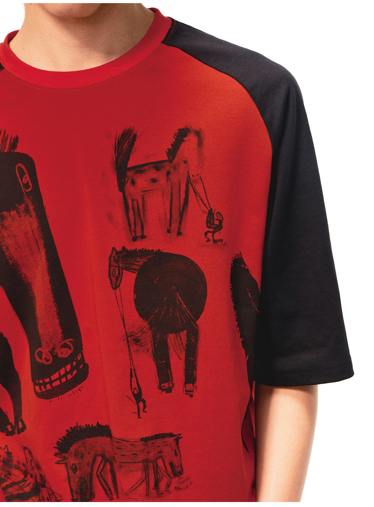 Raglan-Print T-Shirt