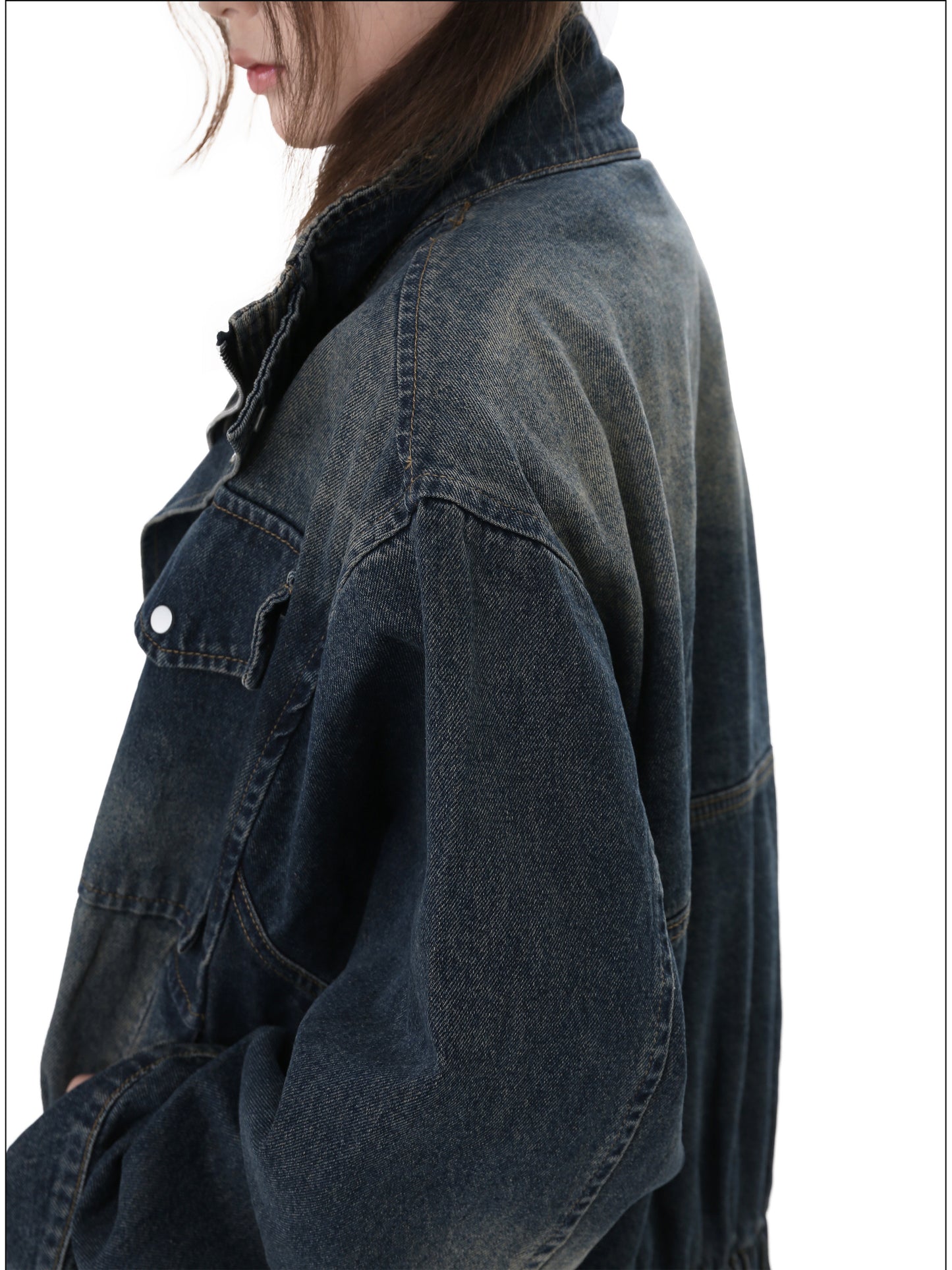 Retro Distressed Denim Jacket