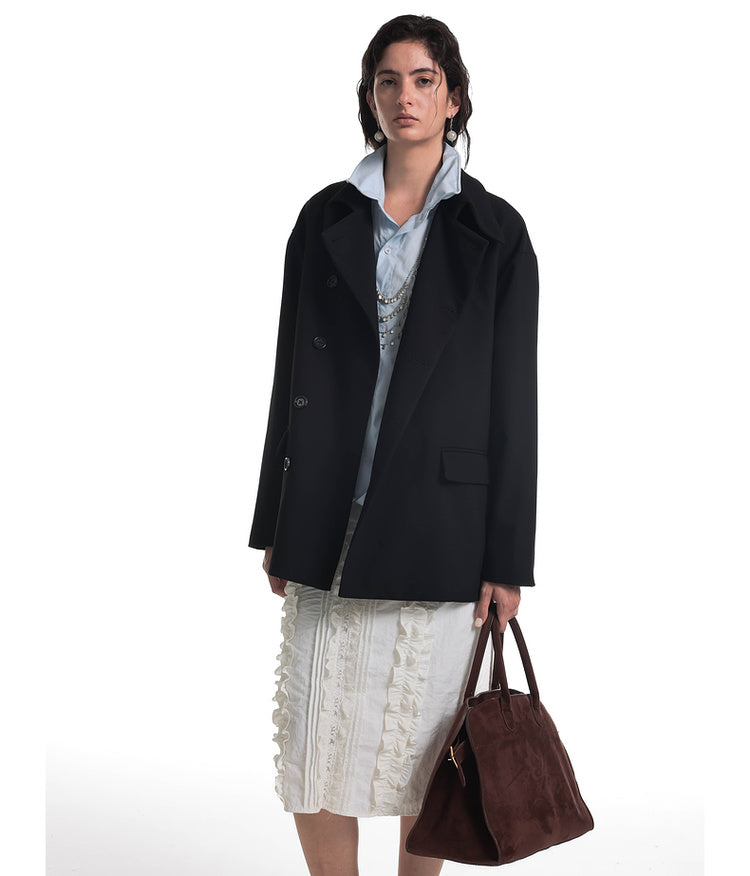 Minimalist silhouette casual jacket