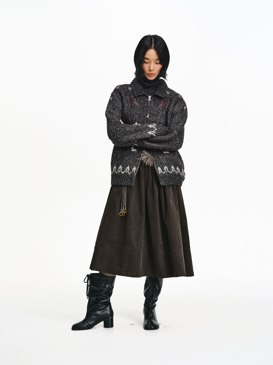 Jacquard Blend Cardigan