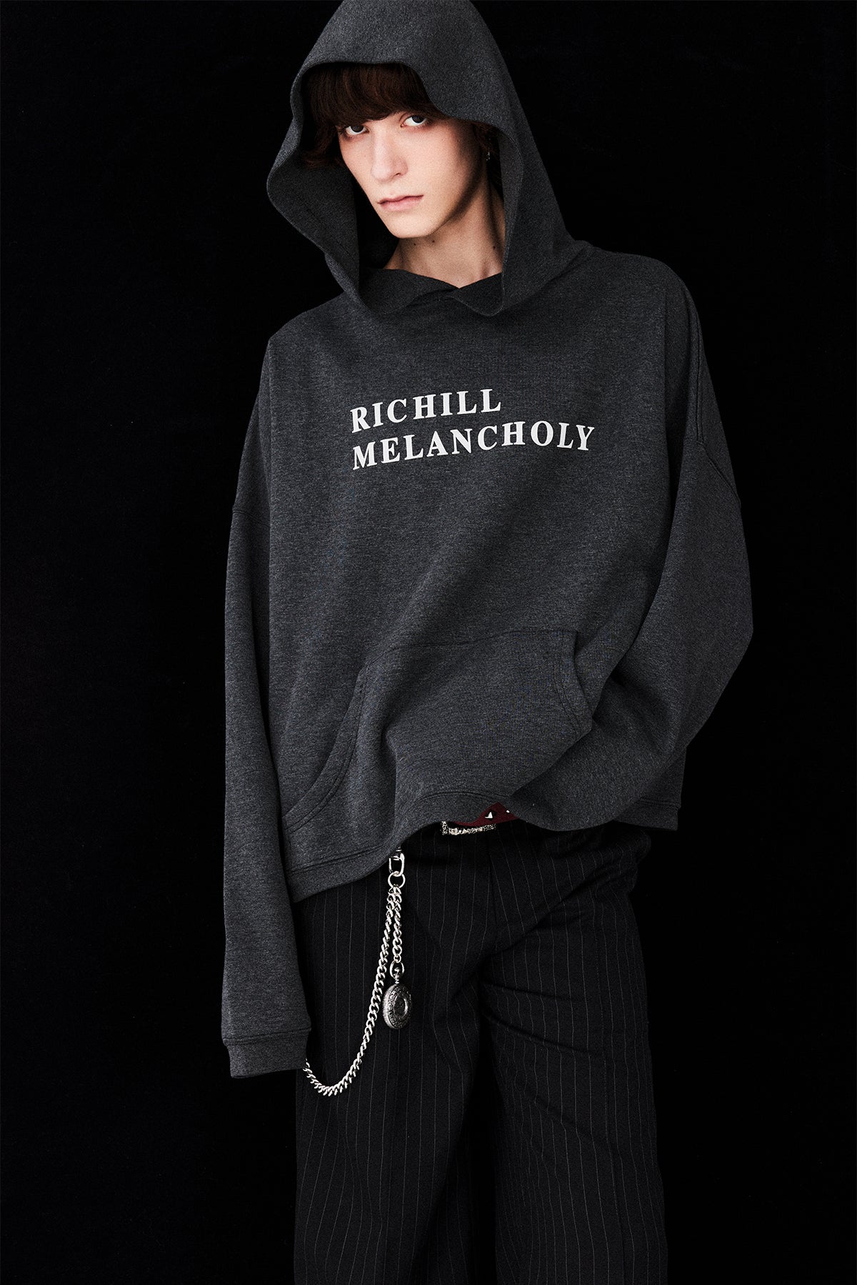 Slogan Print Hooded Sweatshirt