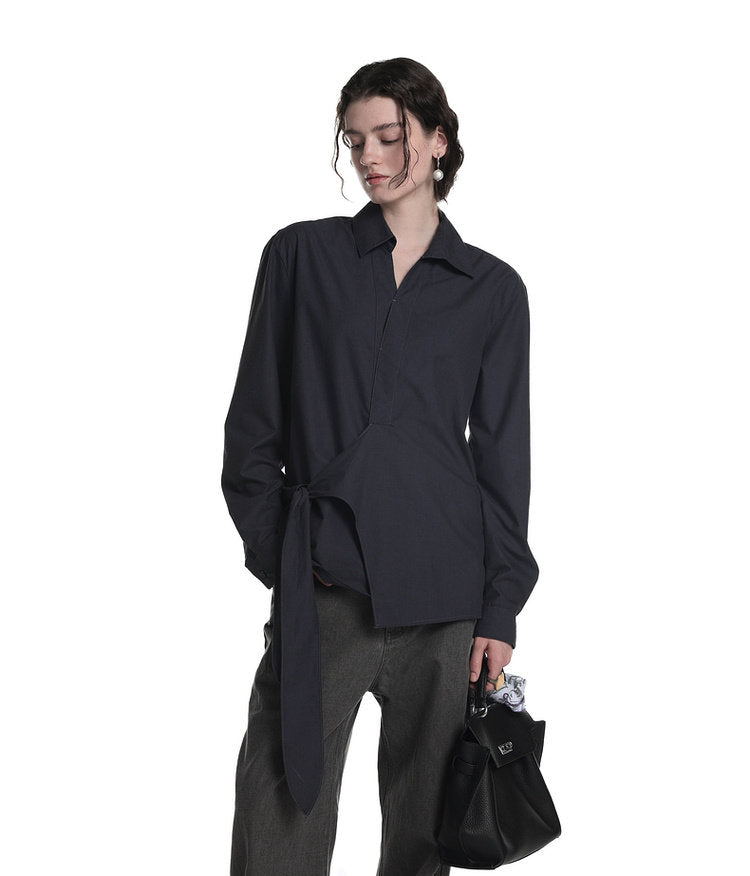 Vintage-style distressed finish shirt