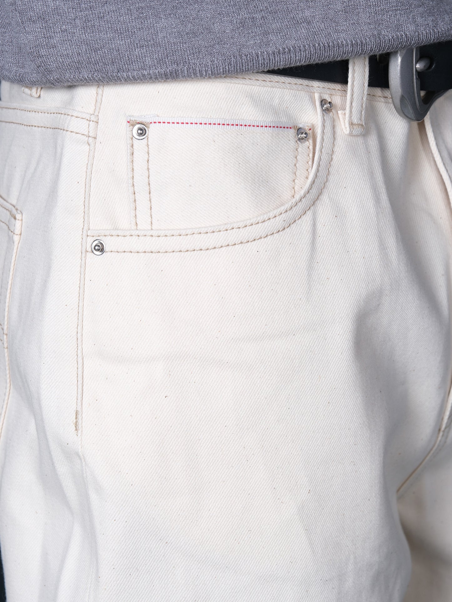 Straight leg denim pants