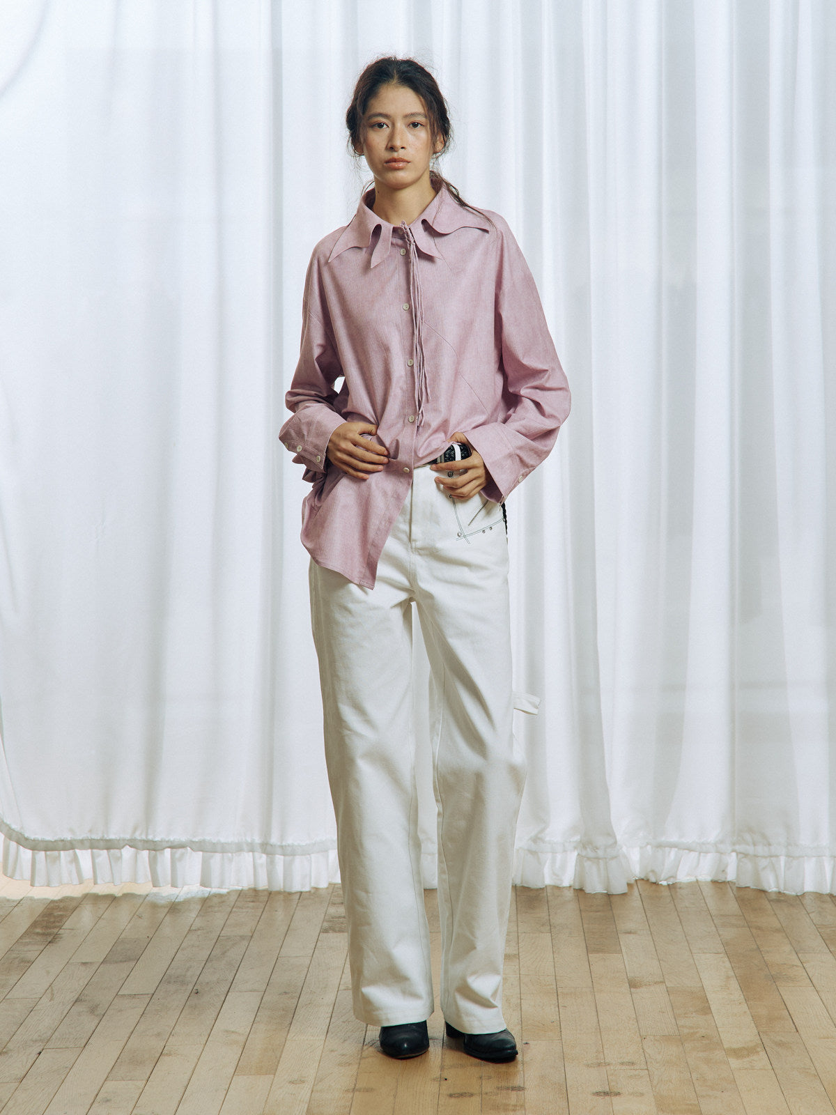 Rhinestone Stud Casual Pants