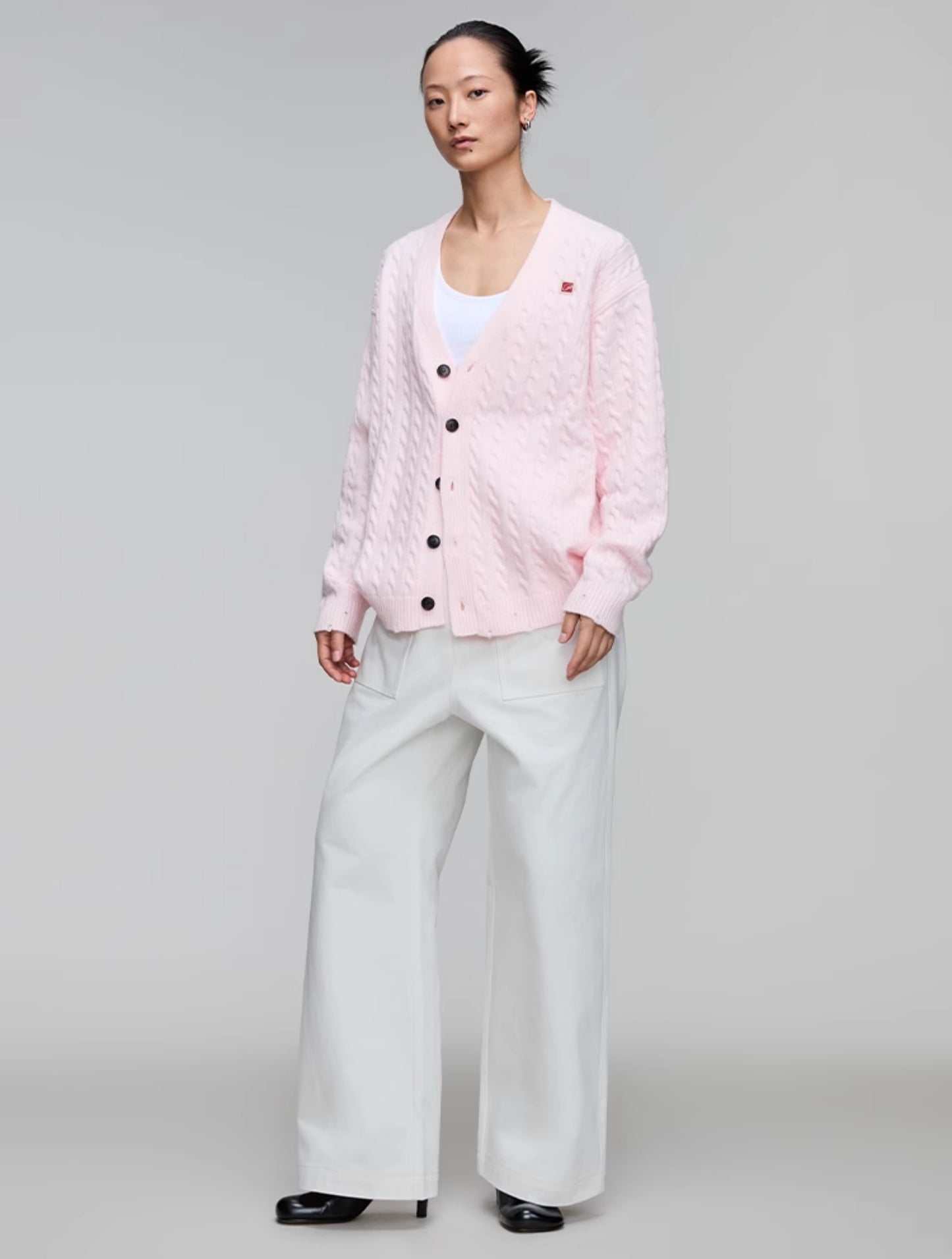 Elastic Waist Wide Leg Casual Pants