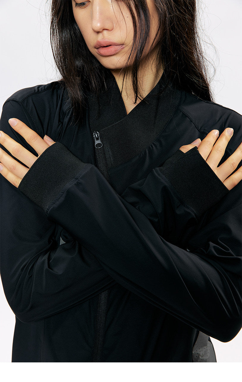 Diagonal Zipper Slim-Fit Jacket