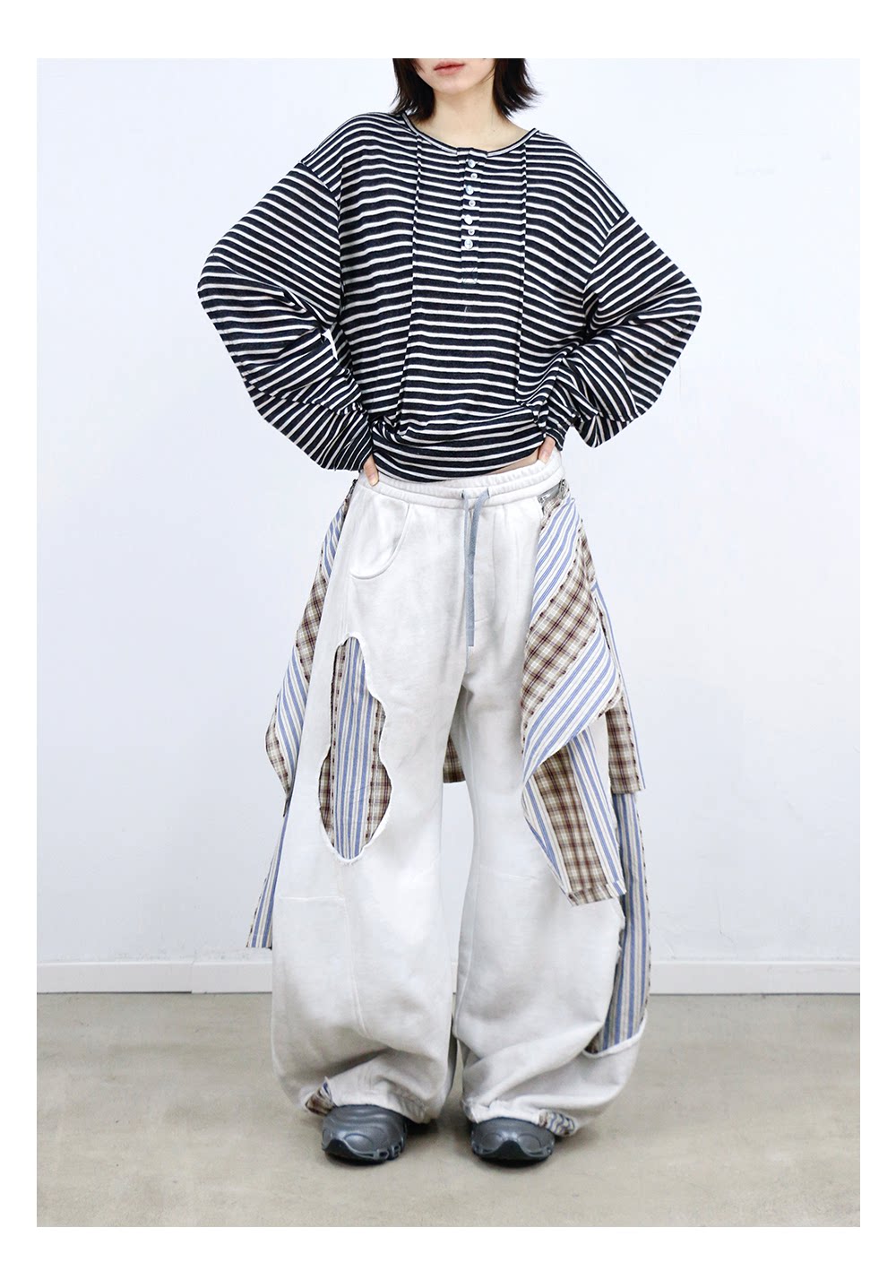 Striped Patchwork Sweatpants