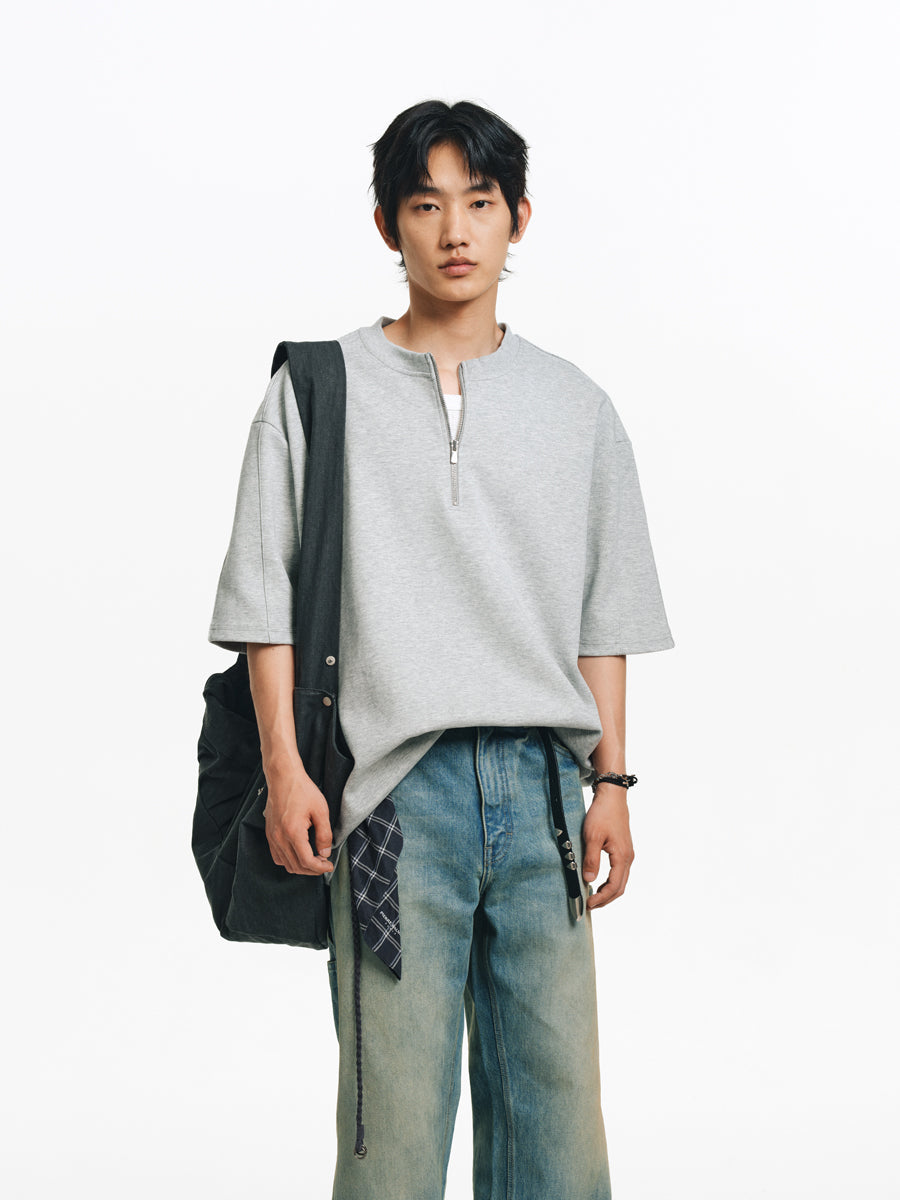 Air Layer Zipper T-Shirt