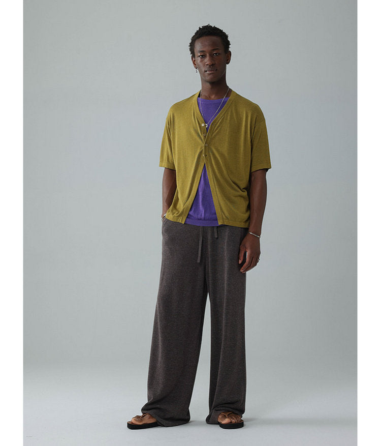 Half-front knit shirt