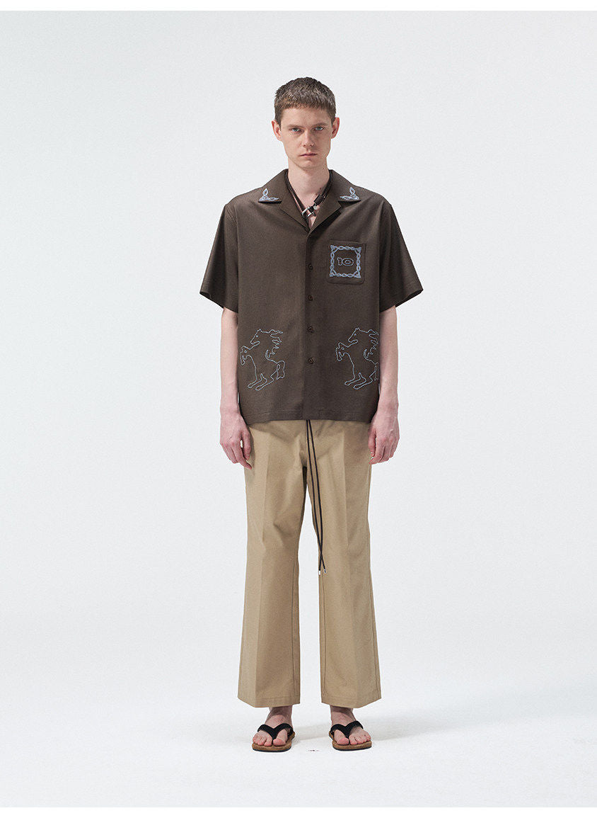 Embroidered Linen Shirt