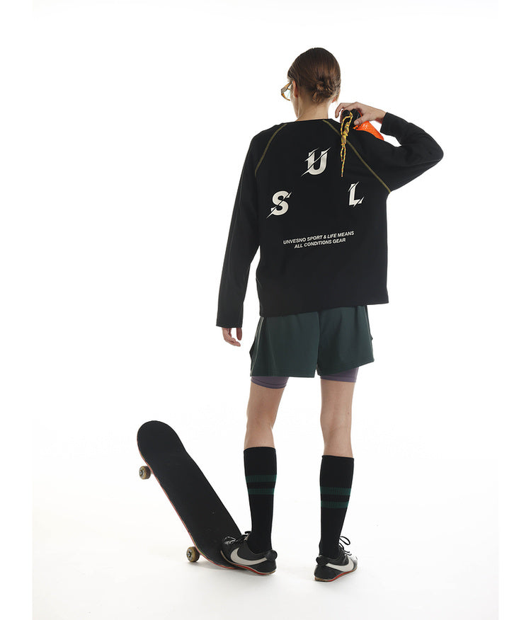 Contrast Color Raglan T-Shirt