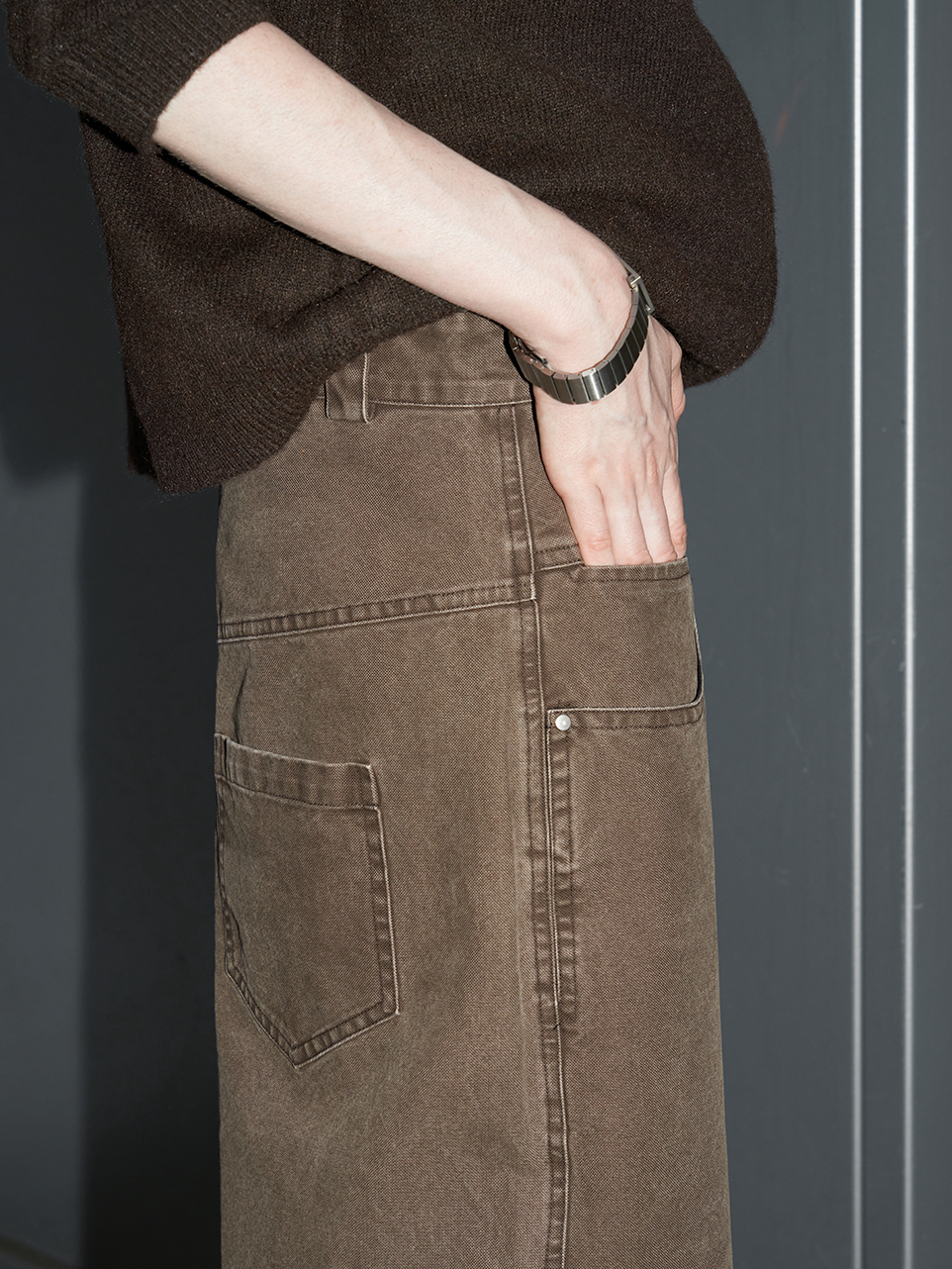 Straight-Leg Denim Pants