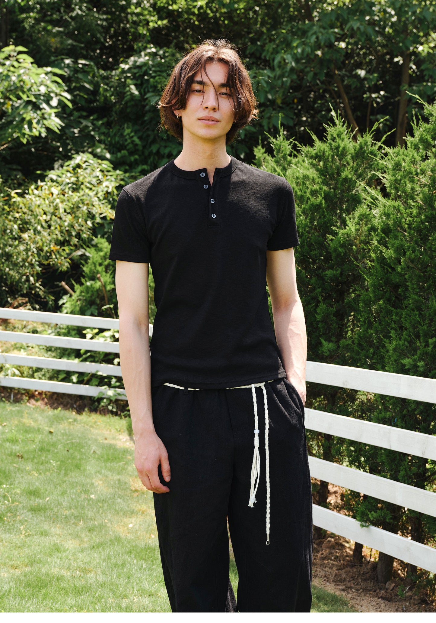 Henry Collar Slim-Fit T-Shirt