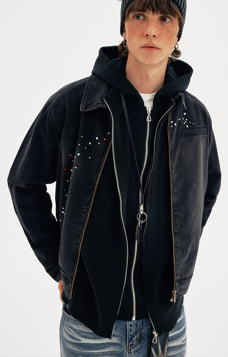 Wash-Processed Street Jacket