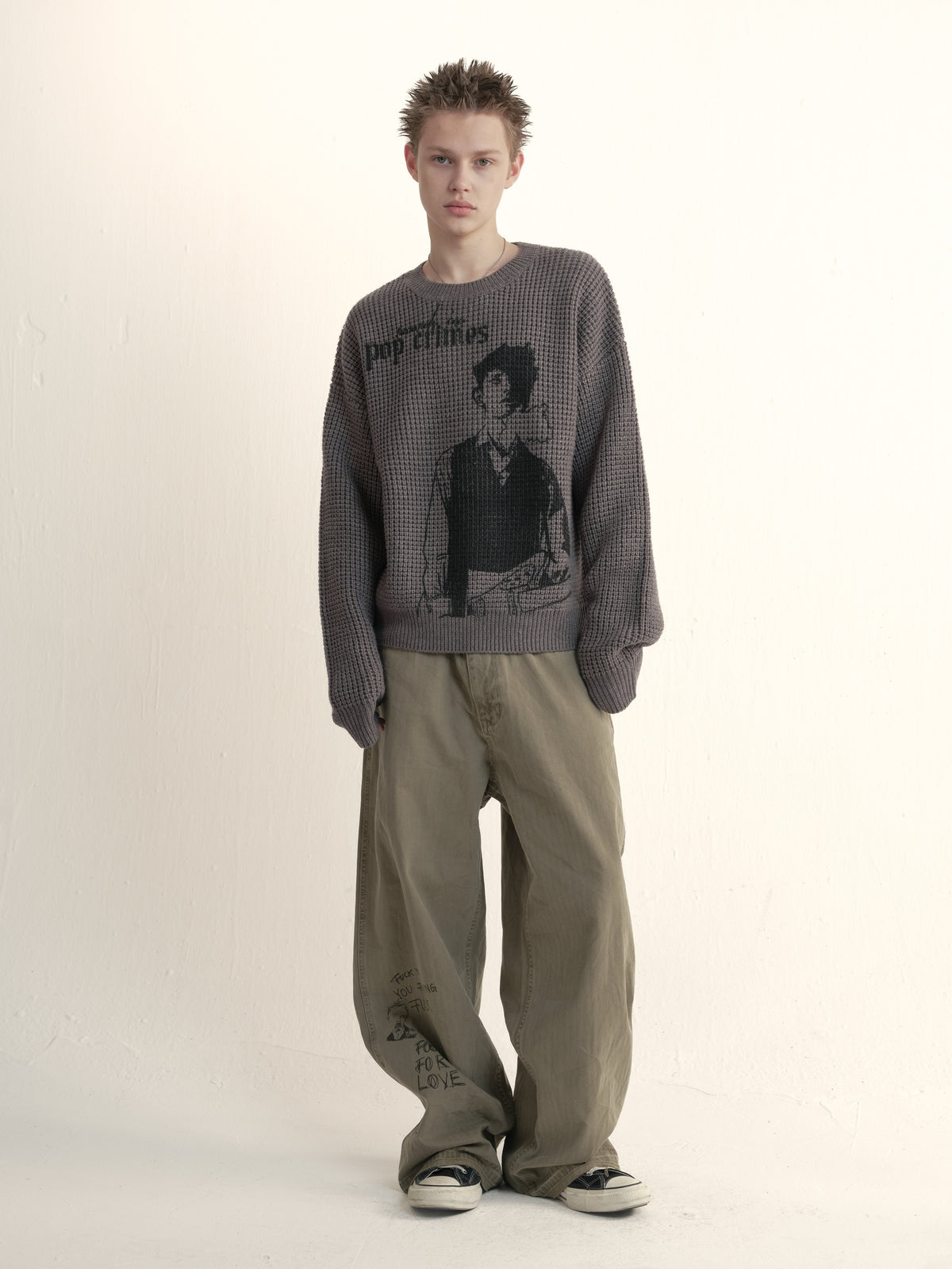 WOOL Chunky Waffle Sweater