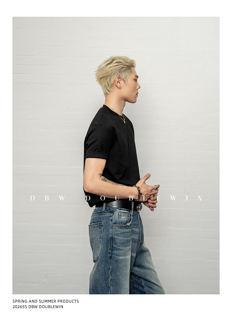 Slim-Fit Regular-Sleeve T-Shirt
