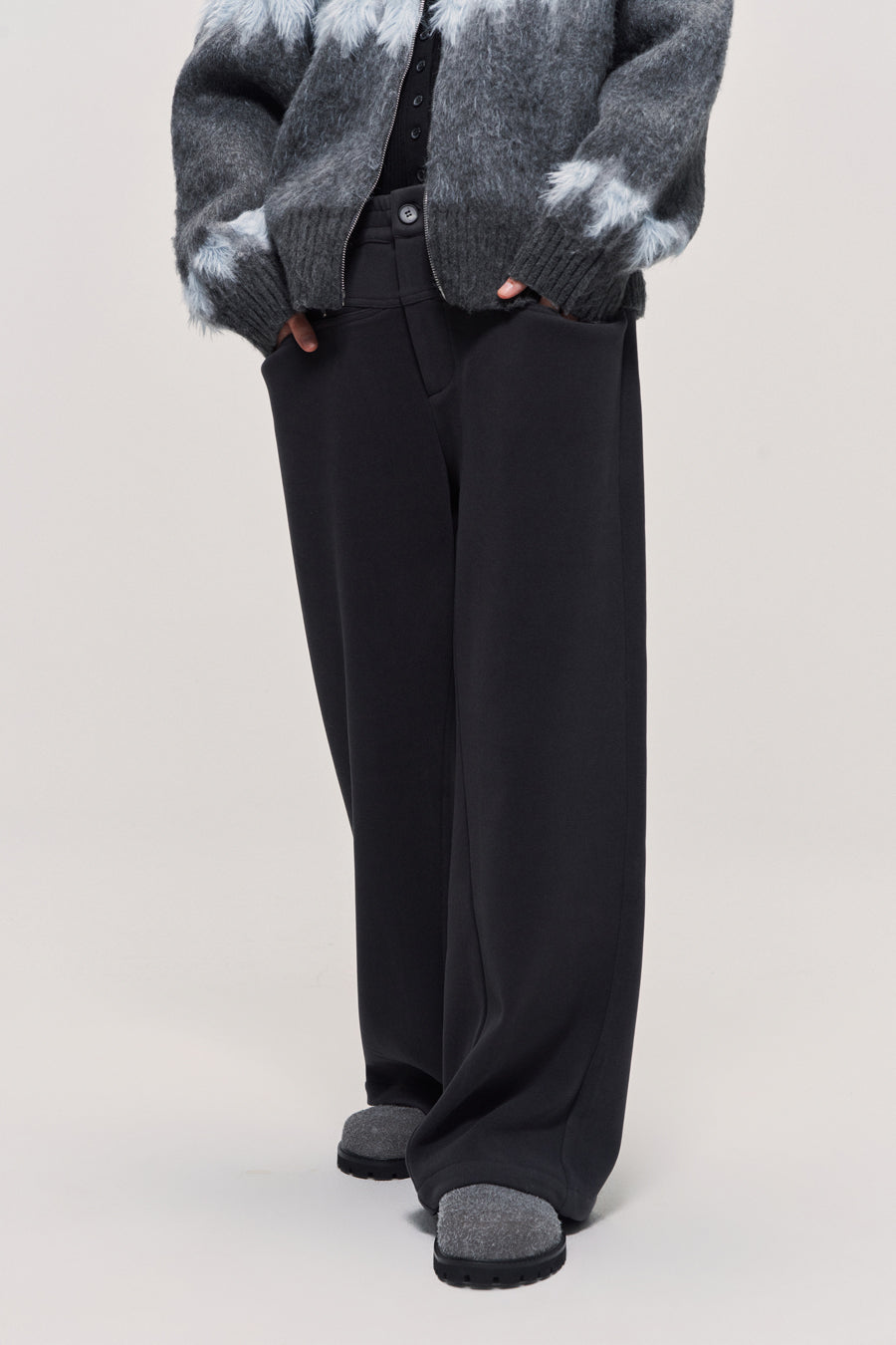 Knit Straight Casual Pants