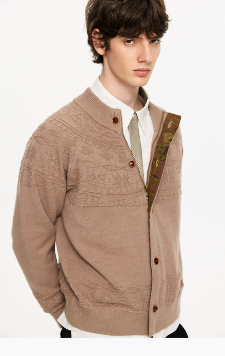 Zipper Knit Cardigan