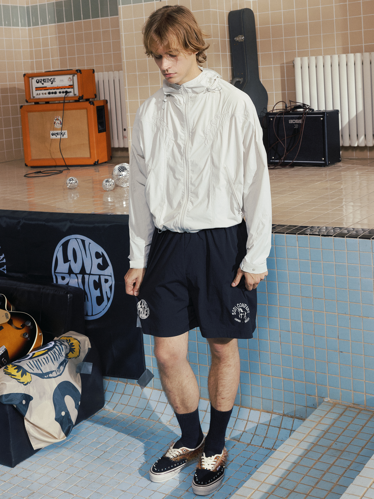 Sports Shorts with Embroidered Badges