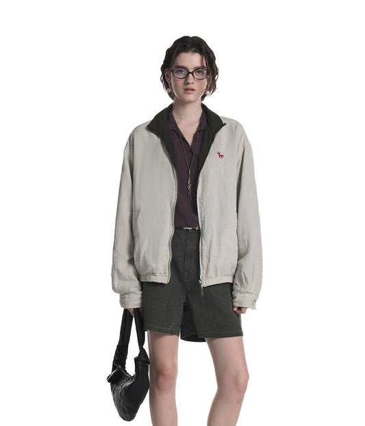 Reversible Lyocell Linen Blend Jacket