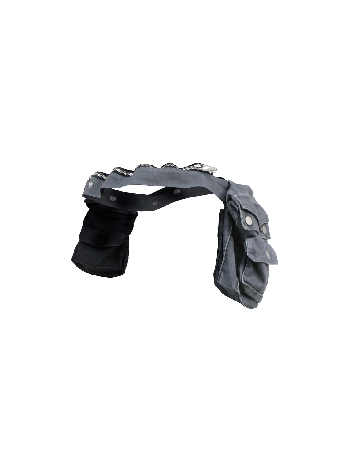 Adjustable Zipper Denim Belt Bag