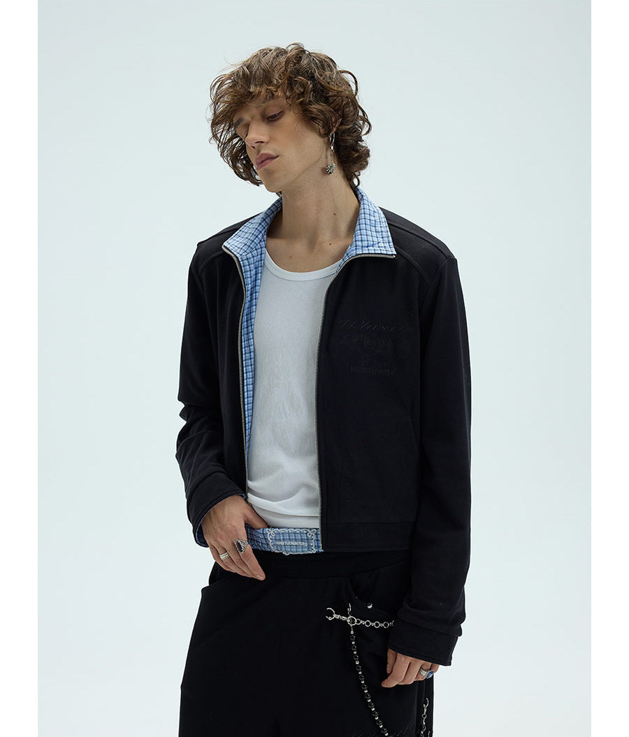 Reversible embroidered jacket