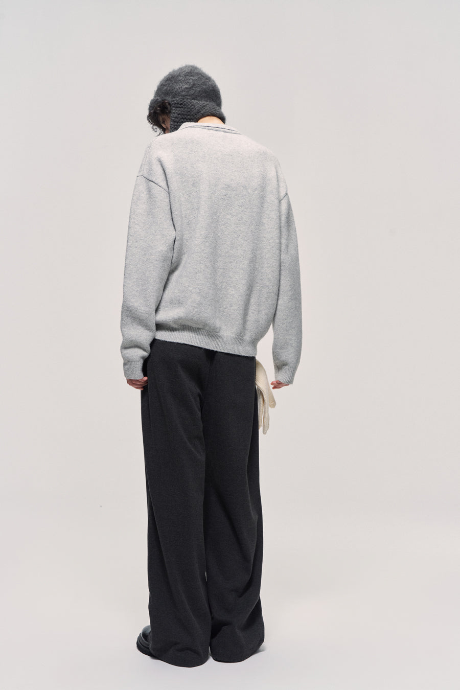 Bow Tie Round Neck Pullover Sweater