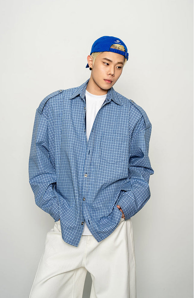 Retro 3D Check Shirt