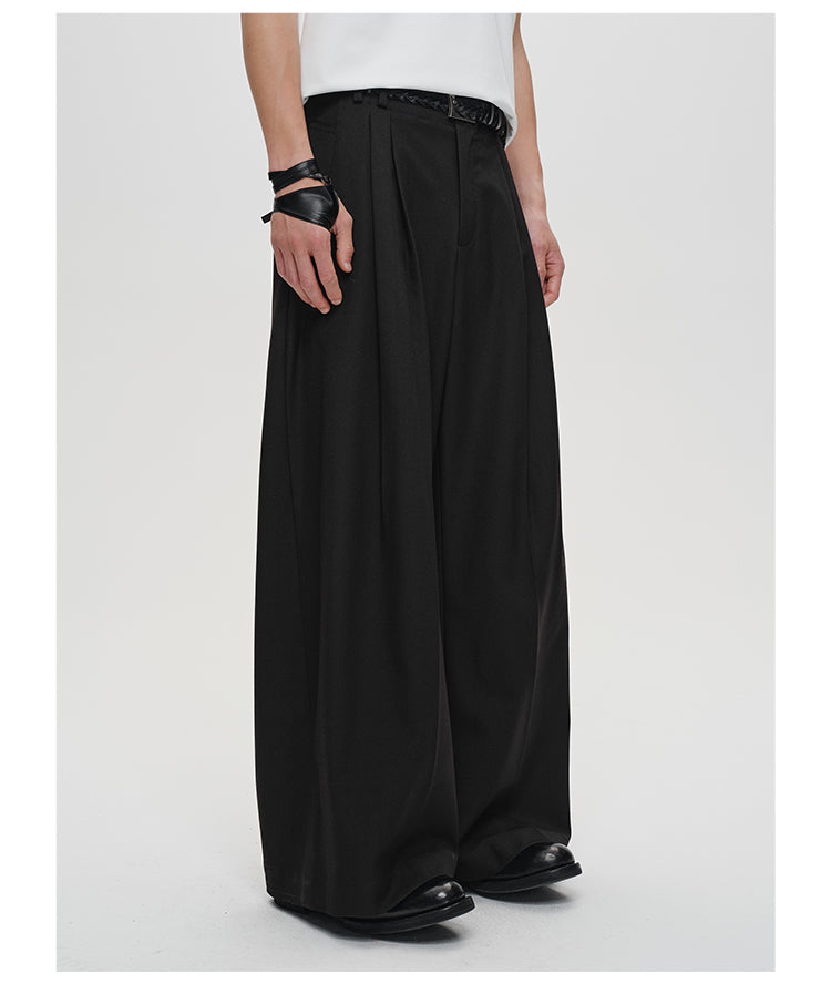 Pleated Wide Casual Pants