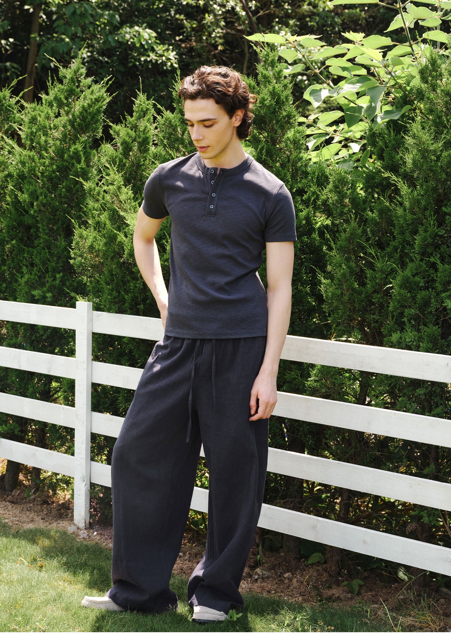 Henry Collar Slim-Fit T-Shirt