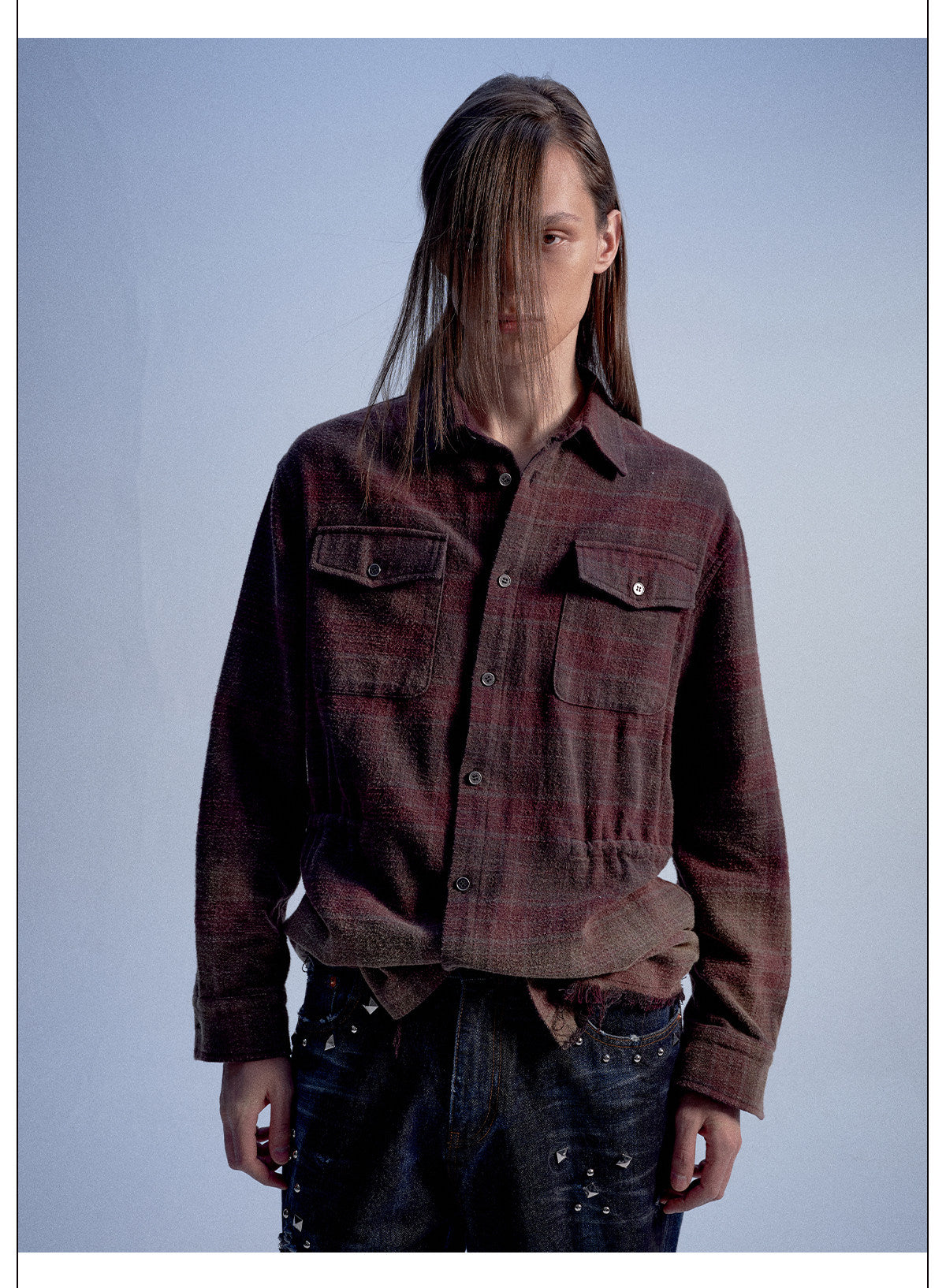 Vintage Check Pattern Hunting Shirt