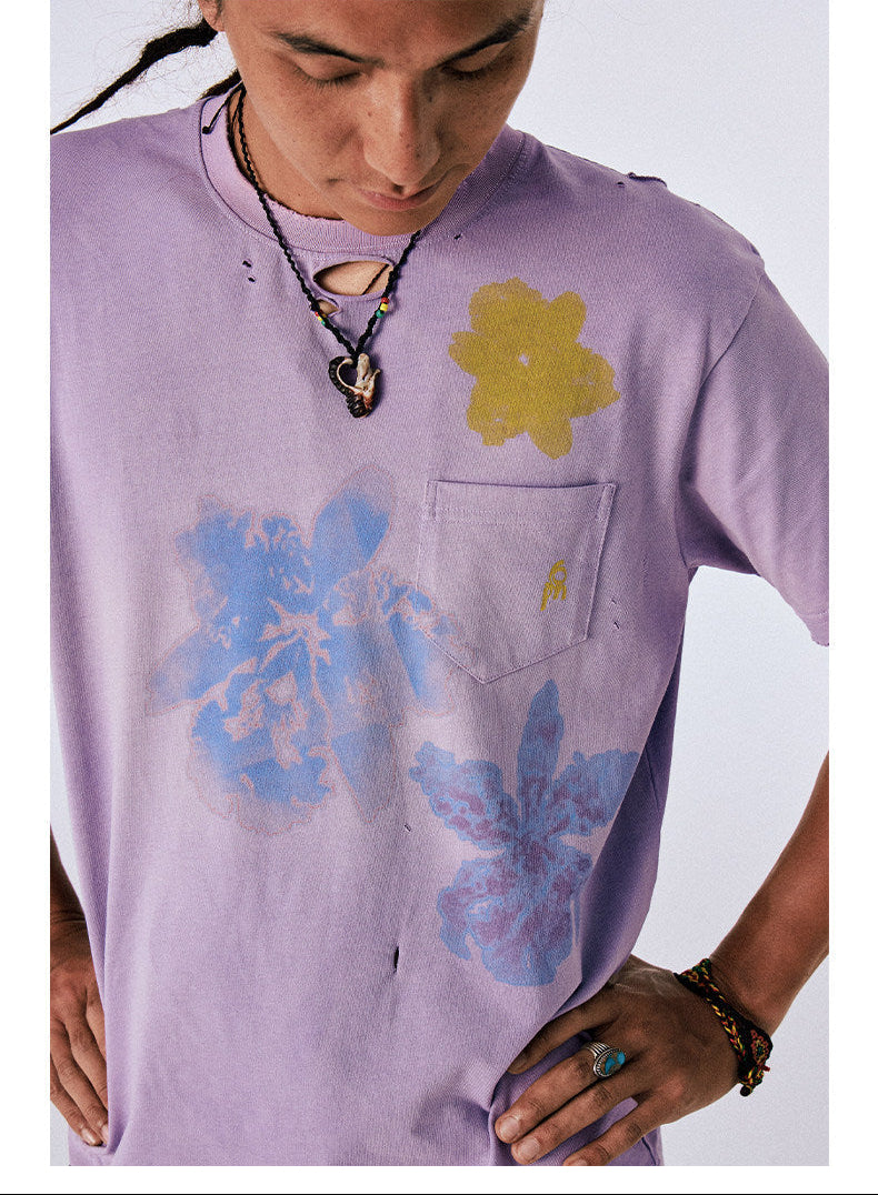 Distressed Print T-Shirt