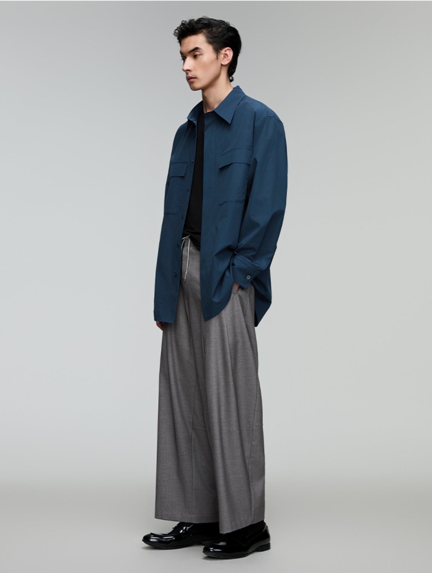 Drawstring Wide Leg Pants
