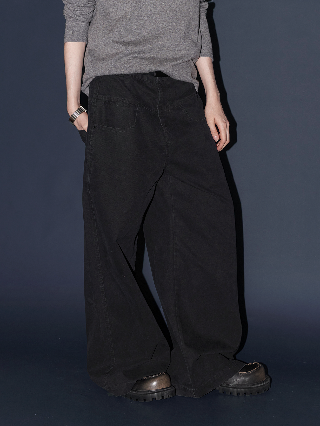 Straight-Leg Denim Pants