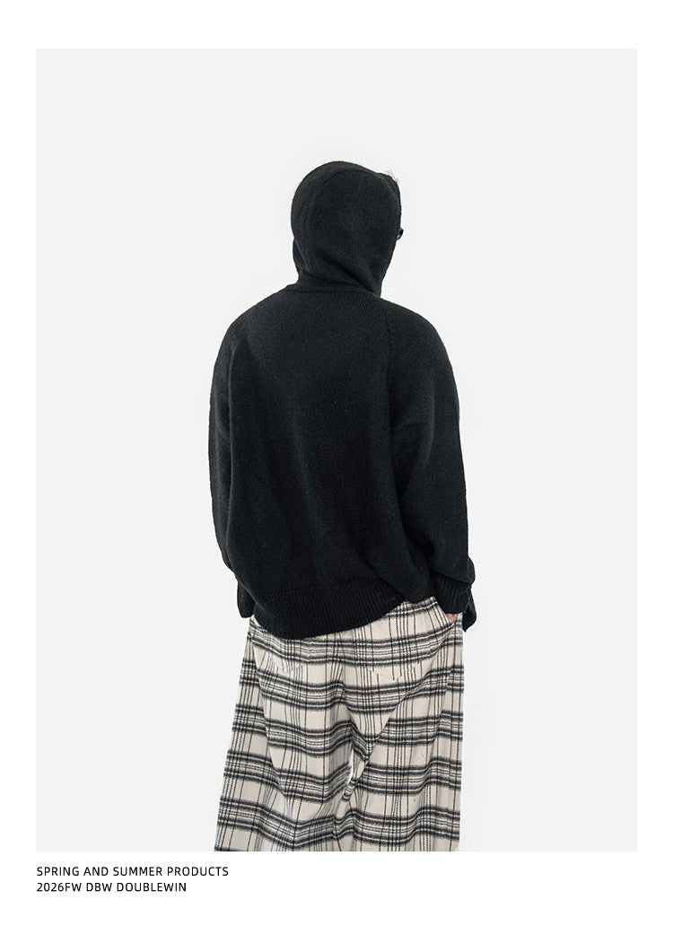 Knitted Cardigan with Hood