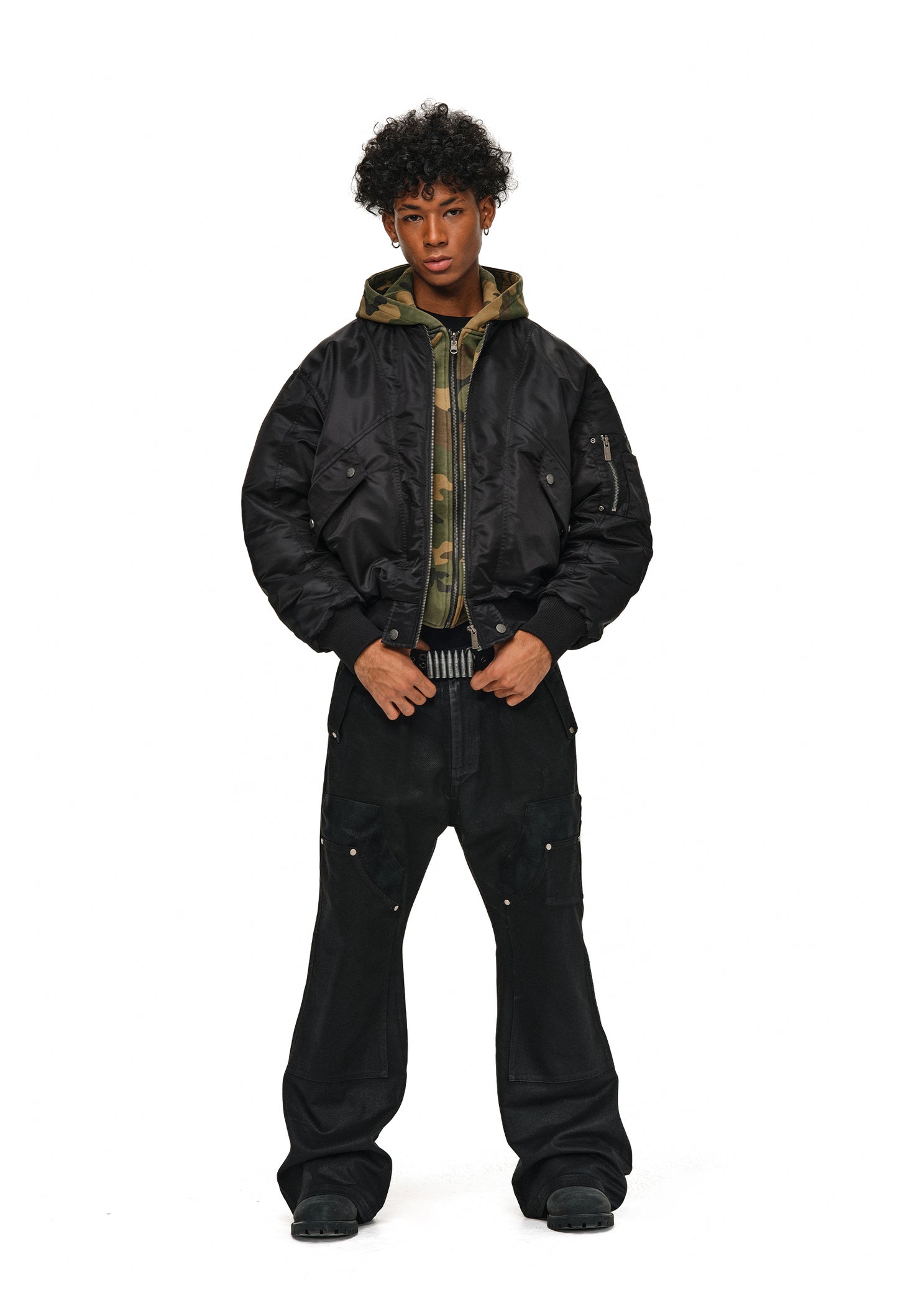 Fake Two-Piece Flight Jacket