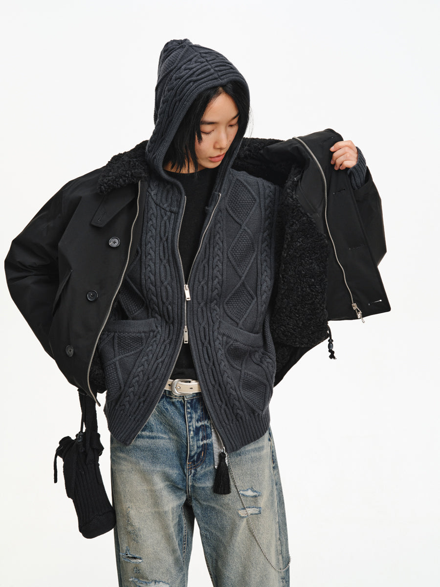 Oversized Drawstring Jacket