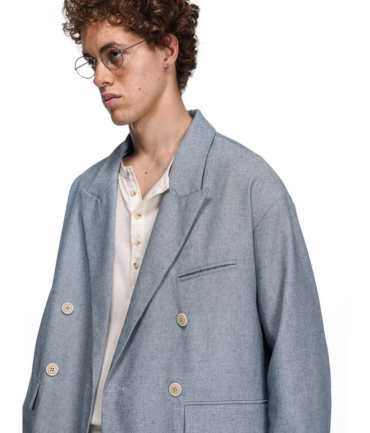 Minimalist Linen Blend Jacket