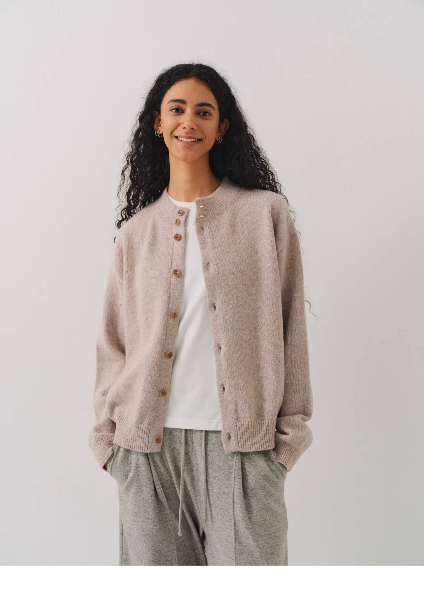 Multi-button Knit Cardigan
