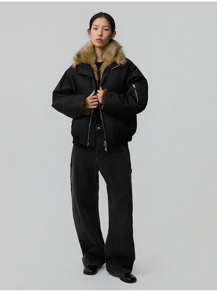 Lambswool-Lined Bomber Jacket