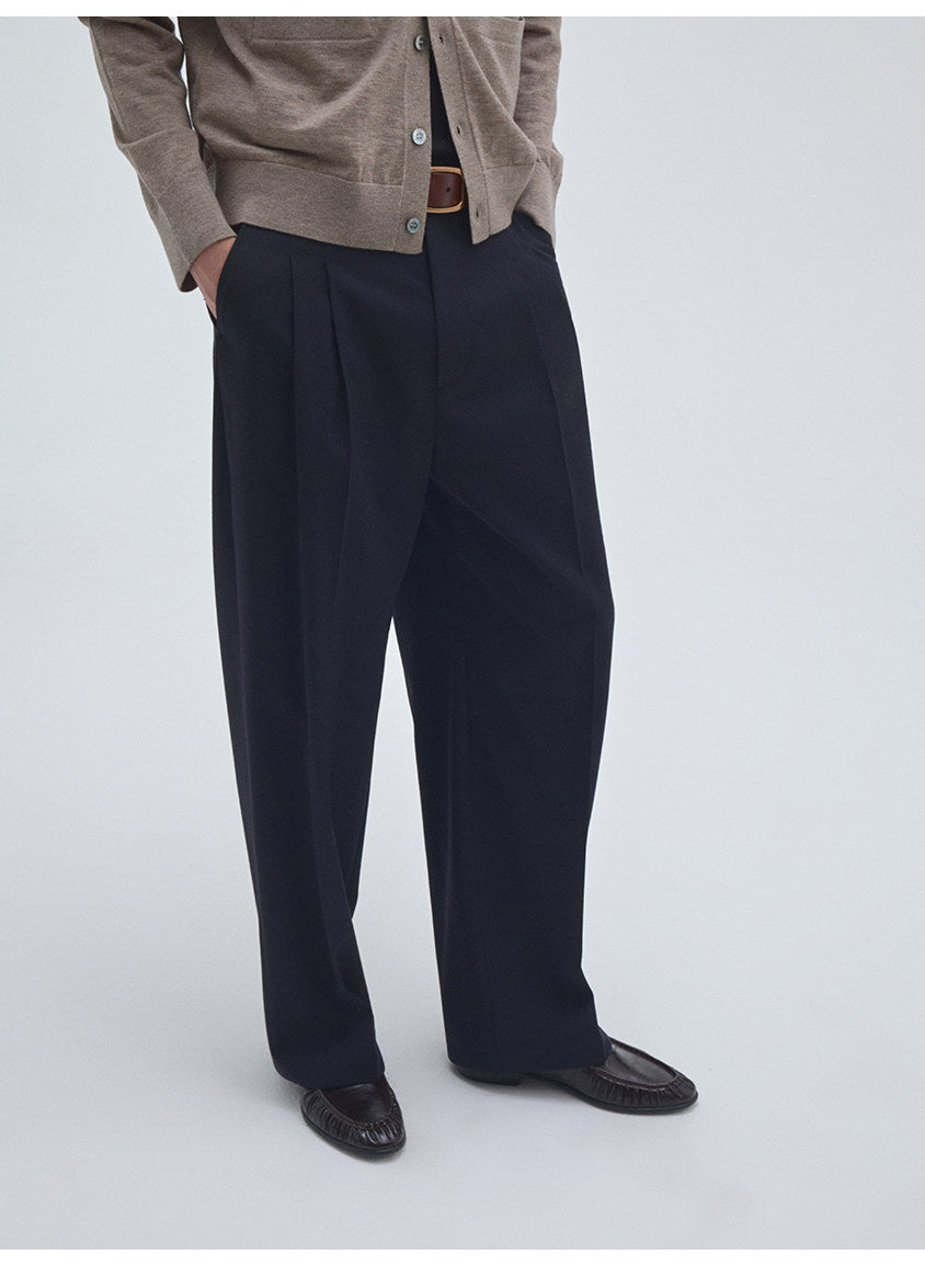 Classic Double-Tuck Casual Pants