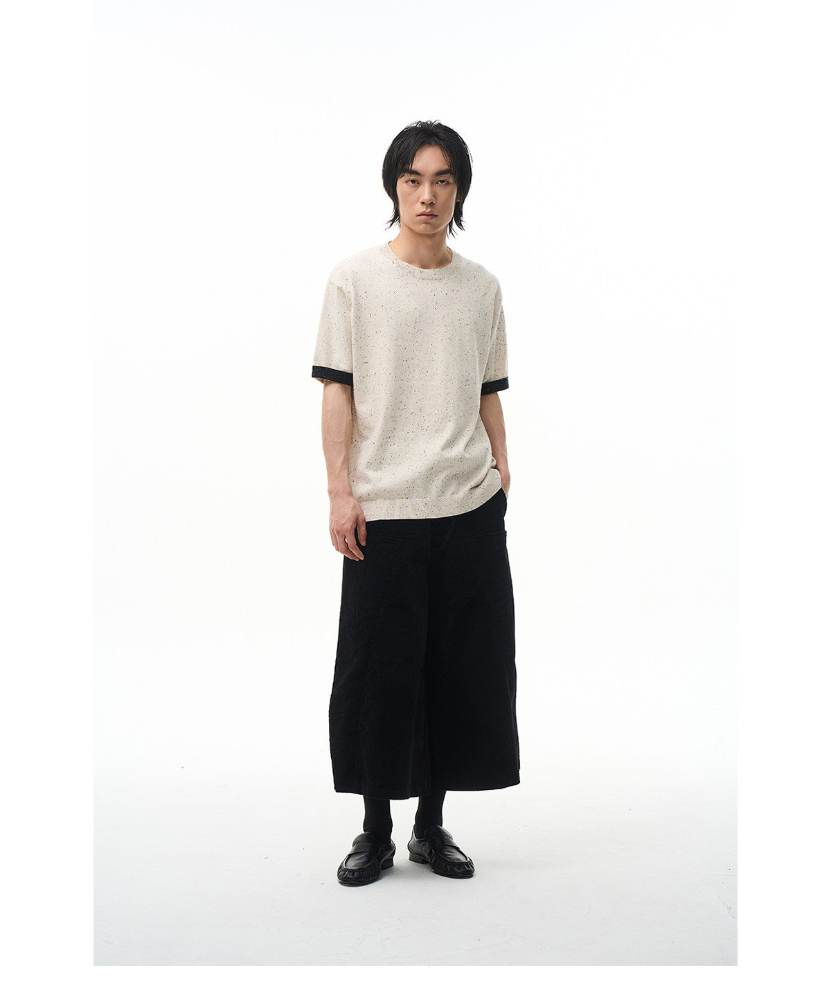 Color-Point Knit Shirt